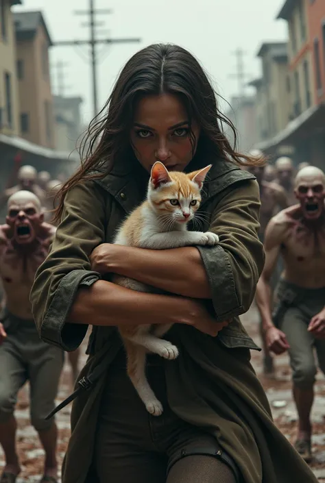 Hero Mom Saves Her Kitten From Zombies