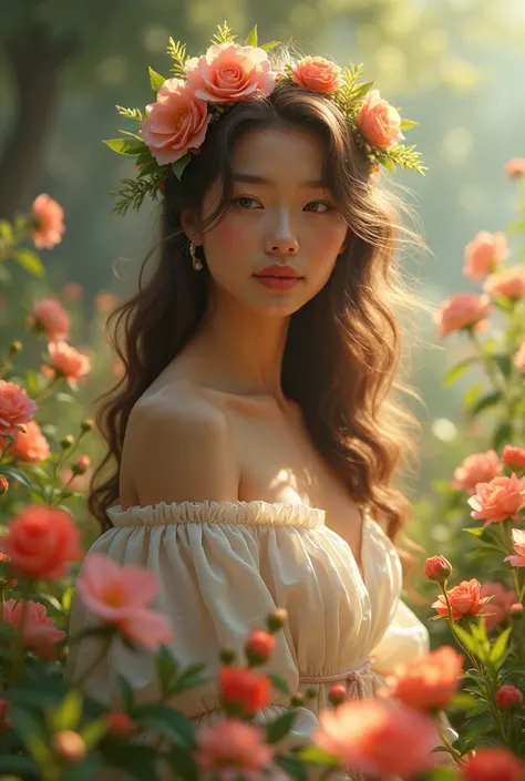 I want to be a beautiful girl with flowers