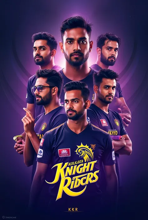 Make a poster like kkr 2025 Player banners 