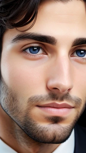 A young Jew man focused on the face 