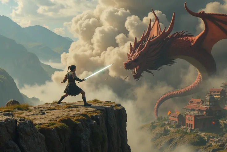 that being attack by chinise drogon and 1 hero with excalibur will save that place overhanging cliff
