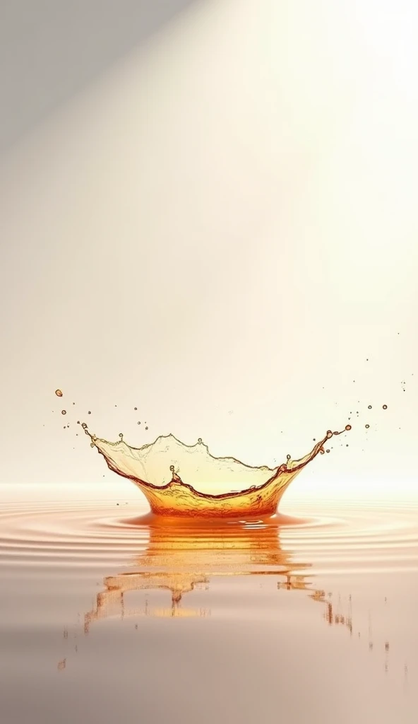 Plain white and golden water splash background 