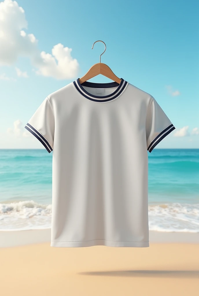 You need a beach background to make a jersey-style t-shirt 