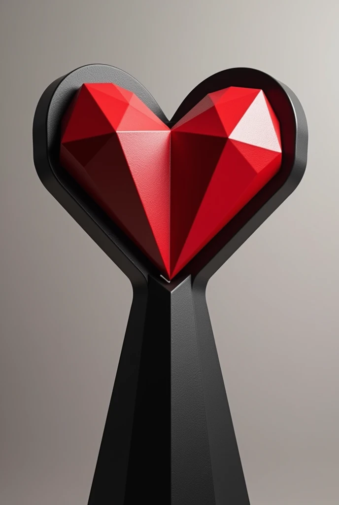 geometric object to be placed on a totem as a symbol of Valentines Day 