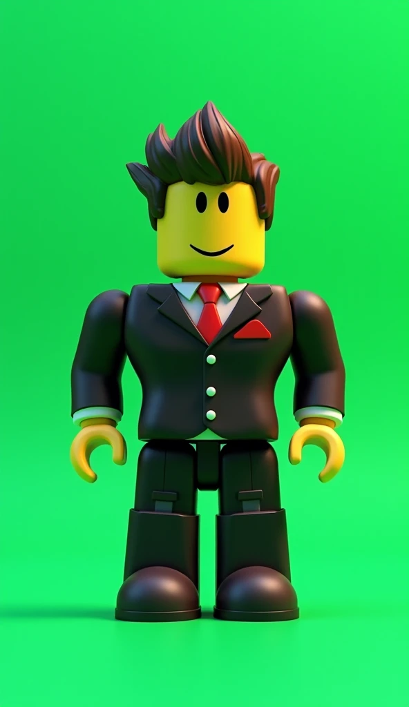 Roblox character, front view, green screen background, roblox