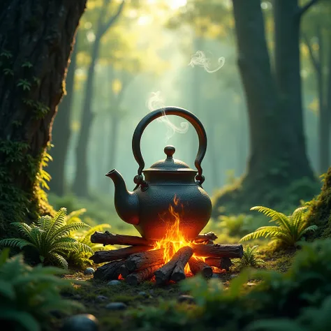 Kettle in the forest