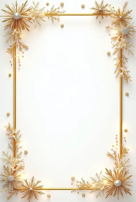 Generate and another sparkle Christmas frame with a white background 