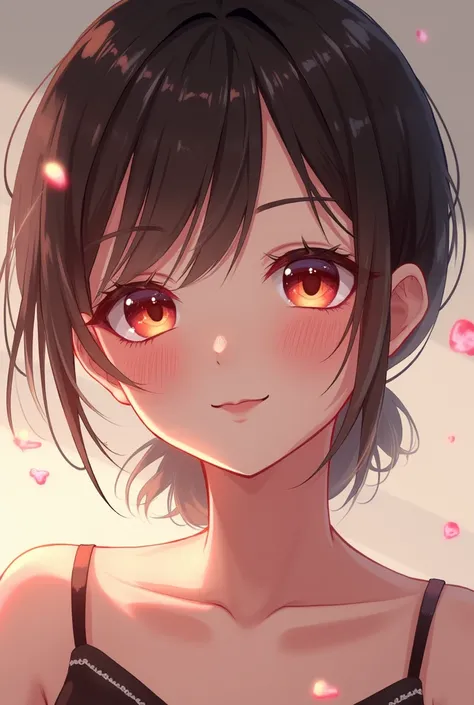 Get Sexy Anime Girl With Her Cheek Blushed And Faced Straight