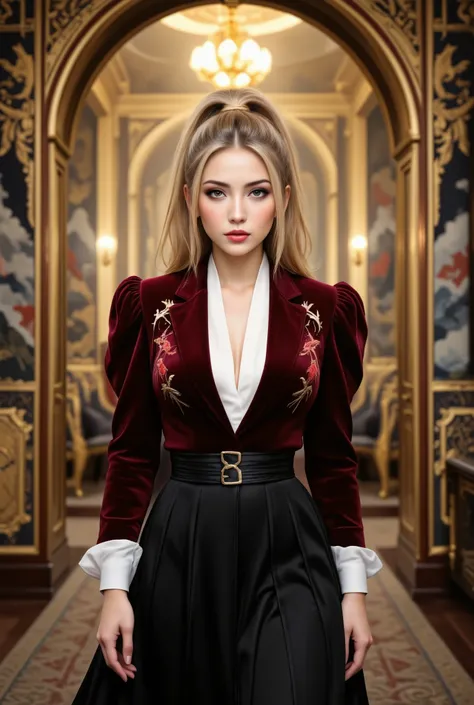 light particles, soft lighting, volumetric lighting, intricate details, finely detailed,1asian girl, solo, office worker, slim and healthy body, full body shot, (nudity:0.5), (beautiful and huge ample breasts:1.5) and a huge waist,blonde hair, long hair, h...