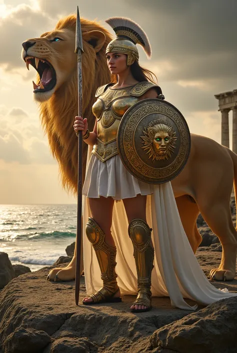 Greece (Champion of Olympus)

Animal Guardian:
A towering golden lion, twice the size of a normal lion, its mane flowing like molten gold. The lion is clad in shining bronze armor, engraved with swirling patterns representing the winds and waves. Its chest...