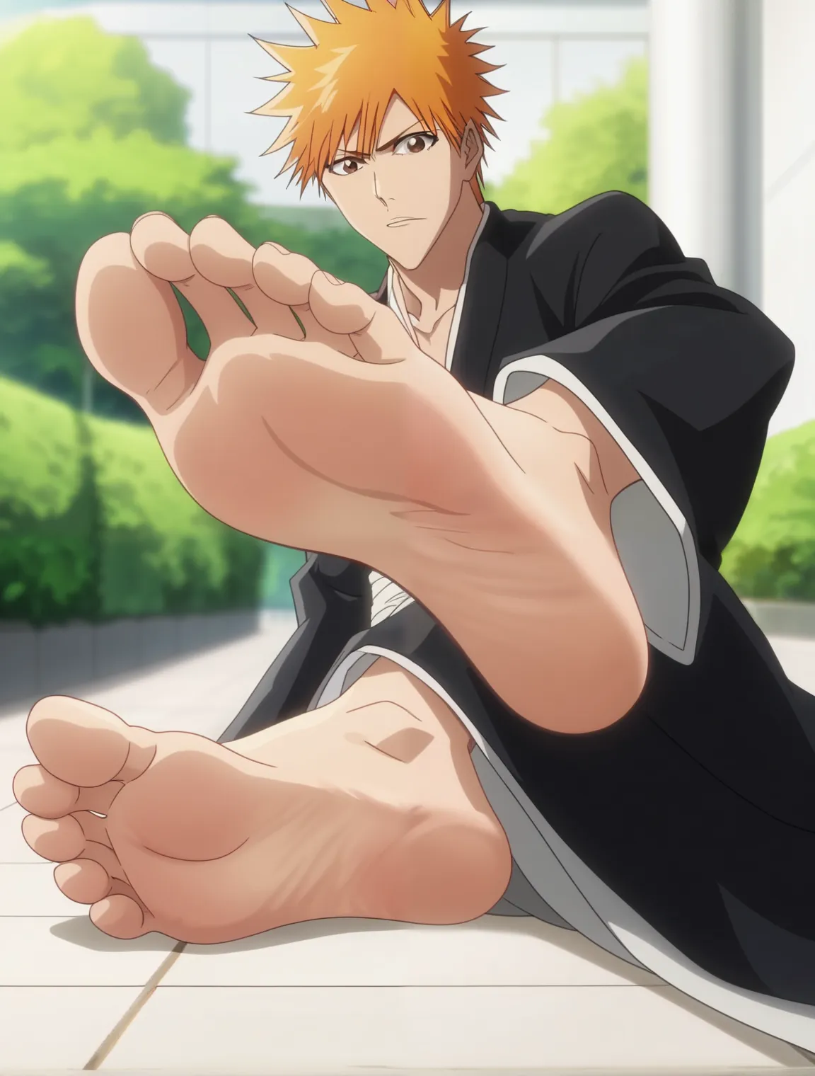 score_9, score_8_up, source_anime,
1boy, kurosaki ichigo, bleach, slender, untoned, orange hair, brown eyes, messy hair, loose-f...