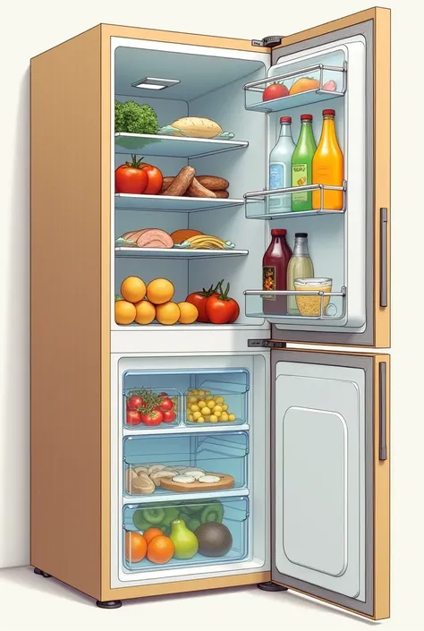  Im going to make a one-room refrigerator . , but since I eat a lot of frozen food these days, ,  the size of the freezer must be larger than the size of the refrigerator, so .  and its a refrigerator for a single household . The freezer location is at the...