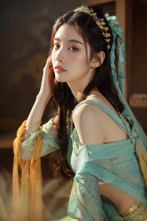 ( masterpiece, top quality, best quality,8k, girl,ultra detailed,raw photo:1.5),(photorealistic:1.4),(cinematic lighting), PerfectNwsjMajic, , Surrealism, UHD, ccurate, Super detail, textured skin, High detail, Best quality, dynamic angle, (high nose,White...