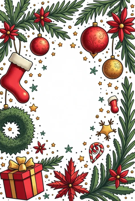 Christmas coloring pages without background and black lines, sin color