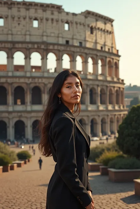 Picture of this girl in front of the Colosseum