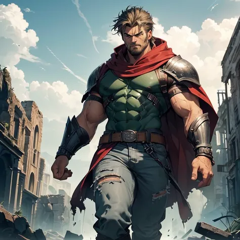 Masterpiece, HD, High Resolution, High Quality, Best Quality, Super Detailed. Solo character alone, multiple views. fantasy art.
{{(A 30-years-old male-hulk-warrior-wanderer:(appearance: red-scarlet-red-ted-red-skin. Very-very-short-green-very-shorter-mess...