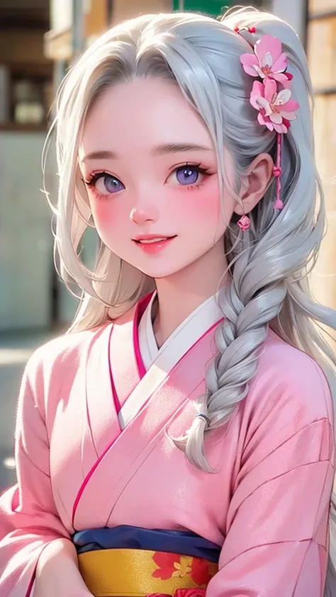 (((Highest quality))),(((Very detailed))),masterpiece,(((Realistic))),(((Photorealistic))),Russia、１men and women、Beautiful silver hair、Natural light、smooth lips、Small Nose、((No makeup))、(((Cute beautiful perfect face at 18 years old)))、Small breasts、Cute p...