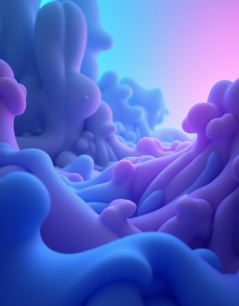  An abstract background image with soft shapes and royal blue colors, purple with neon splashes 