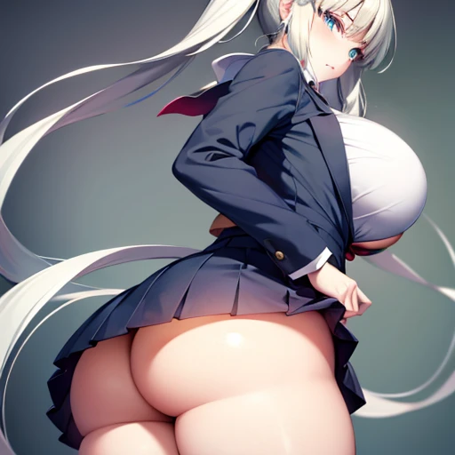 big breasts　big ass　school uniform　big penis