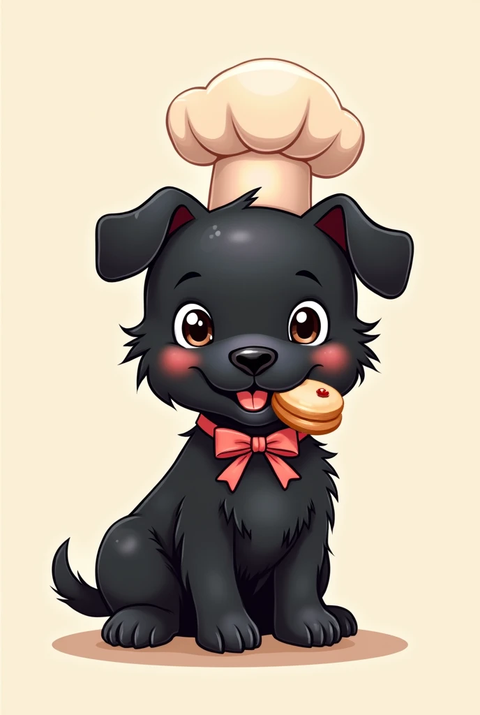 Little black dog for pastry logo 