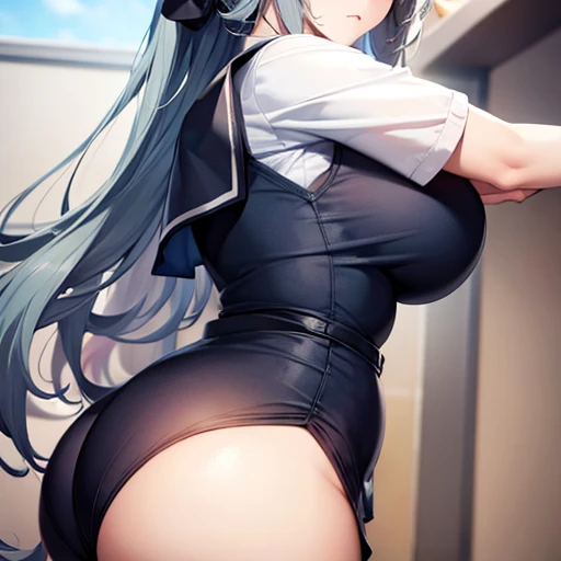 big breasts　big ass　school uniform　big penis