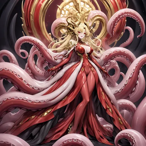 She became the wife of the demon king of the octopus human demon, passionately hugged and passionately loved each other, and loved each other deeply and passionately as a married couple; the woman in the devils queen is blonde Fate Testarossa is naked, her...