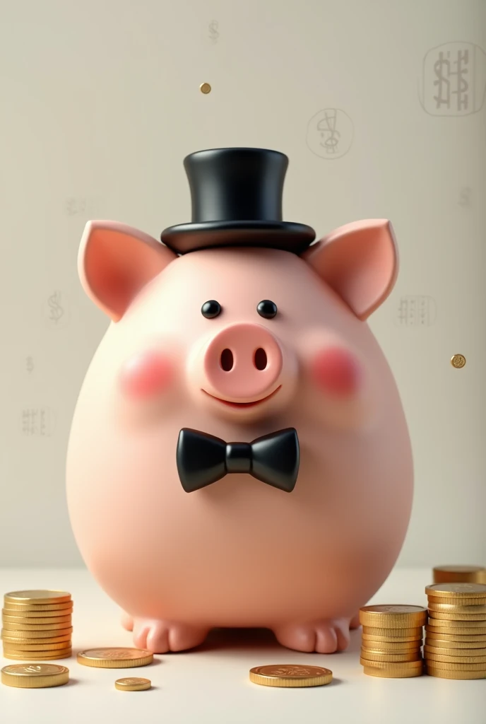  Create an image of a thrifty piggy, for a financial company .