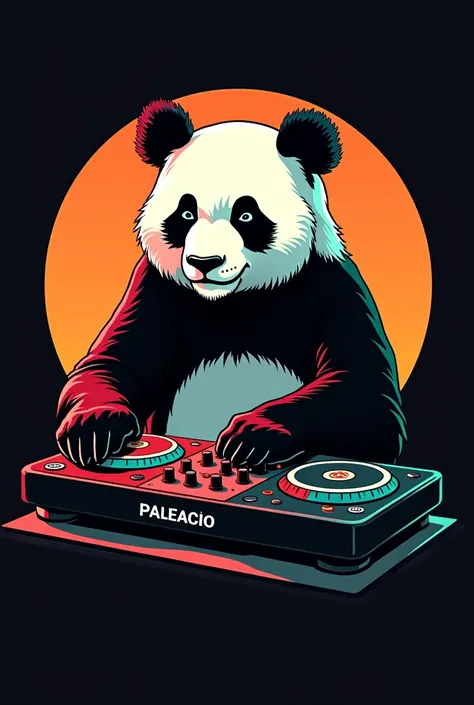  CREATE LOGO FOR SOCIAL ENTERTAINER WITH MICROPHONE AND DJ CONSOLE NAMED AFTER JOSE PALACIOS
WITH COLORS RED WHITE YELLOW BLACK AND GREEN, AND THE HEAD OF A PANDA IN THE BACKGROUND AND IN 3D WITHOUT A BACKGROUND