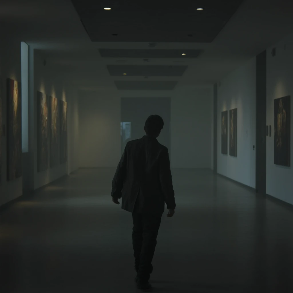  His footsteps echoed in the museum as he walked away from the exhibition The Last Worker. He didnt know how to tell him that tomorrow they would close it . 