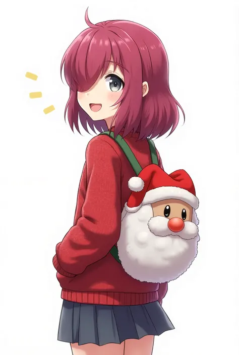 ((plush toy santa backpack backpack:1.4)),

BREAK

((Crochet cardigan:1.2)),((long sleeve)),
((skirt)),

BREAK

((white background:1.4)),((anime style)),

BREAK

((best quality:1.4)),((high resolutio:1.4)),((highres:1.4)),((Contrast)), 
((from behind:1.2))...