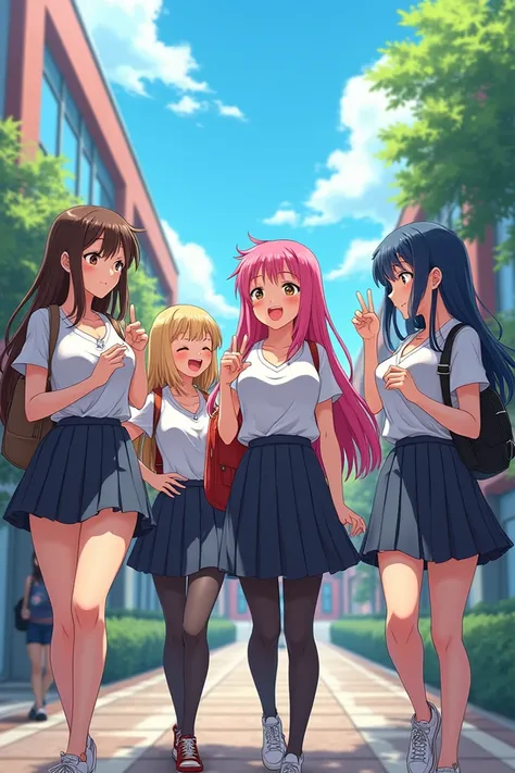 Hot anime college girls 