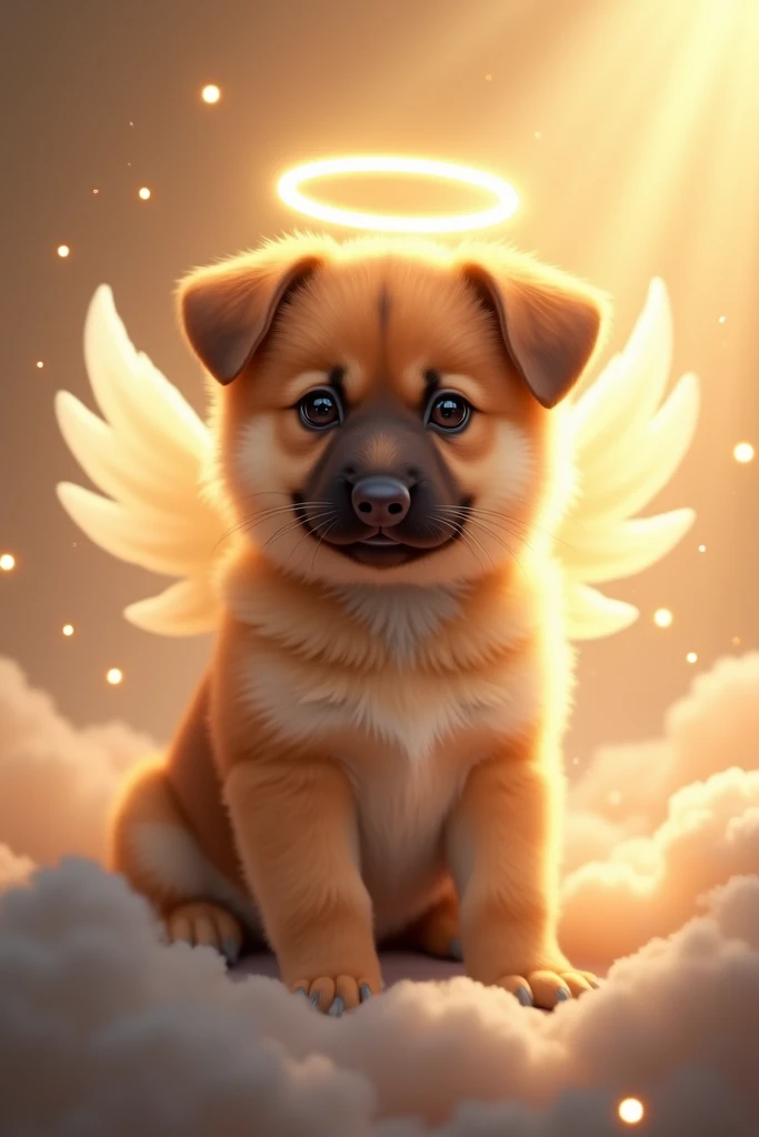 A German shepherd angel puppy
