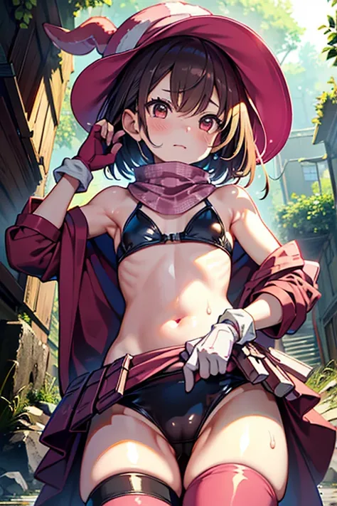  (head tilt), profile, (looking away:1.4), (The view is from very close below:1.5), standing, 
(cowboy shot), 　
embarrassed, blush,
Llenn,anime style,(( best quality)), ((masterpiece)),( Details), high definition ,Sharp focus, perfect face, beautiful eyes,...