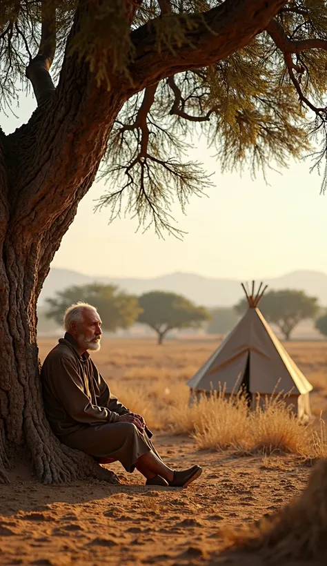  A sunny day in the oaks of Manre . Abraham, an elderly man,  is sitting in the shade of the entrance of your tent,  with simple costumes typical of the season , watching the horizon. There is a slight warmth in the air ,  reflecting the middle of the day ...