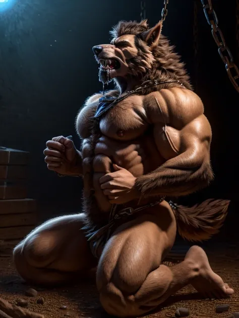 ((    this is the best quality   )), (( masterpiece )), ((4K)) ((( Unique ))), The werewolf lad ， perfect face，human nature， firm abs ，Pectoral vulvus ，((( transformation in progress )))((( Then change to ，The transformation is just beginning )))，  brown h...