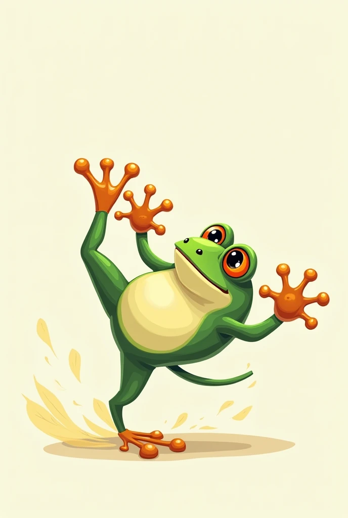 dessins d une grenouille qu fait du kung - fu et qui met un coup de pied