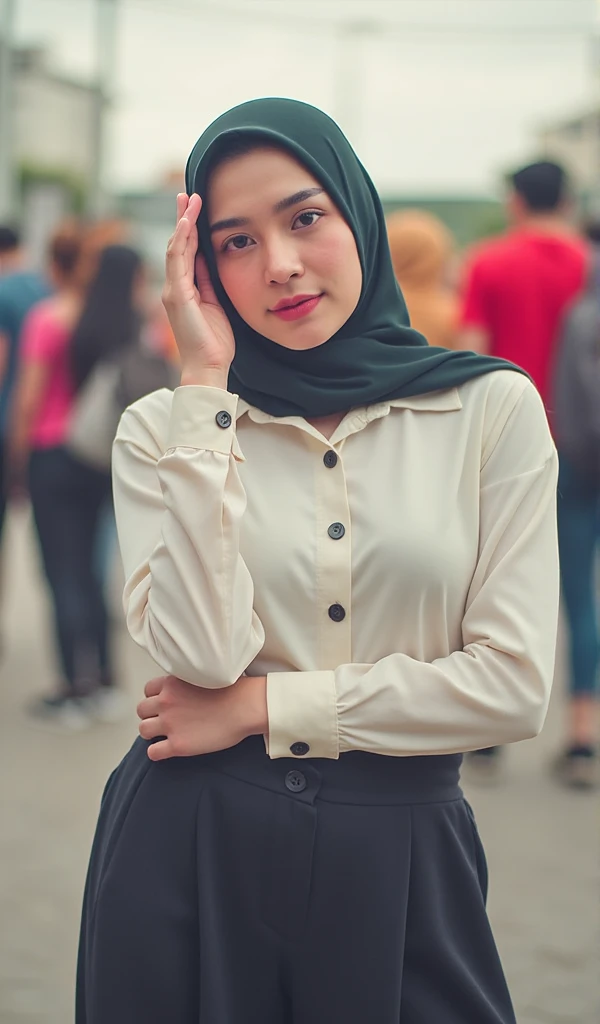 4k, masterpiece, best high quality, ultra-detailed, (ultra realistic:1.3), (clean photo:1.2), (ultra high resuliton:1.3), (soft lighting:1.2), (perfect image coloring), (bright lighting:1.2), indonesian face, beautiful face, perfect indonesian girl, studen...