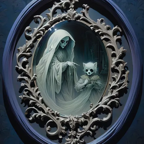 Ghost、[Frightened、Oval mirror