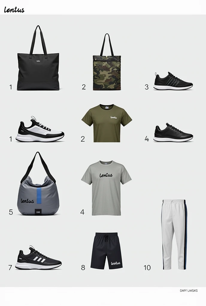 
 Mens Spring / Summer Collection

1 .  Sneakers

Model 1 :  Black and white contrast sneaker ,  Light transparent detail on the base .

 Model 2 :  Light sneakers in military green hue ,  inner lining with camouflage pattern .

 Model 3 :  Gray sneaker wi...