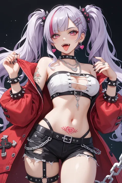 A vivid illustration in the anime style, which depicts a female character with playful, but at the same time strict manners. All items of clothing are visible. In her right hand, the heroine holds a white plaque without inscriptions. She has long, loose la...