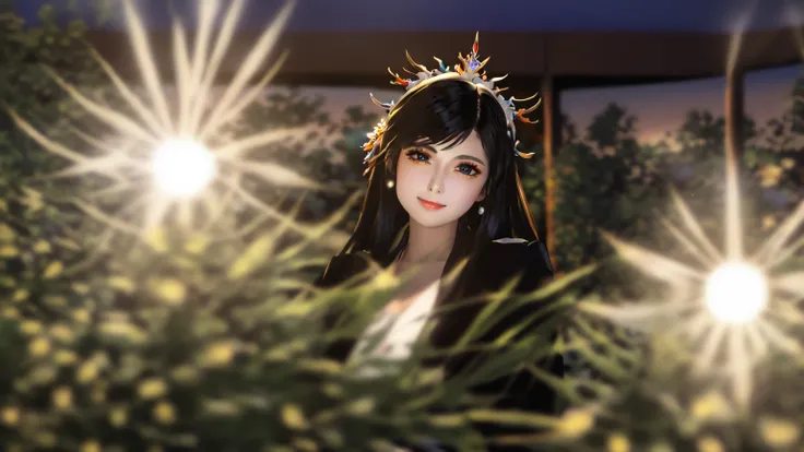 (masterpiece,  best quality: 1.4), 详细background, White Crystal, Crystal Cluster, long hair,Jewelry, earrings, necklace, crown, bride, White hair, Halo,Female God ,  The omnipotence of the entire universe , Larger than all galaxies ,  A graphic representati...