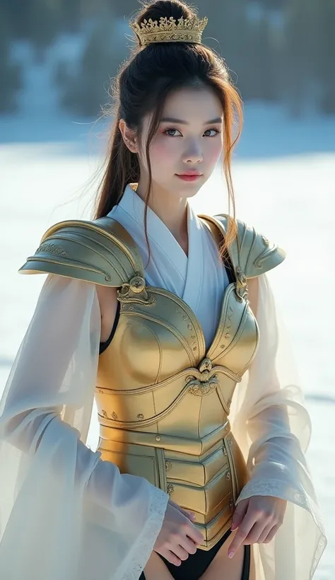 Japanese royal sister，actress，woman， Height 170cm ，Full Body Display ，cosplay, [girl，  Height Real 8K Display  ，  HD face detail  ， Real People，realism，  Exquisite Mask ， white skin，Long hair ponytail，Proud Top ， Chest 38 H Cup ，White transparent tulle， Si...