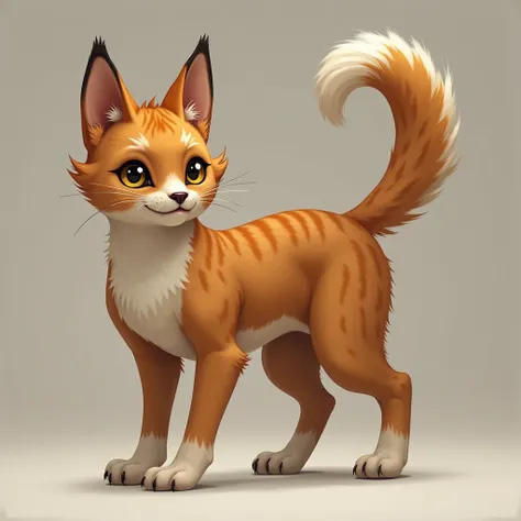  The fusion of a candy dog with a European shorthair cat results in a charming creature ,  that combines the best features of both species in a harmonious and fascinating form .
 The body is slender and agile ,  like that of a cat ,  but with a slightly mo...