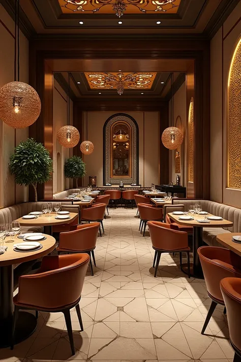 A modern design for an Arab restaurant 