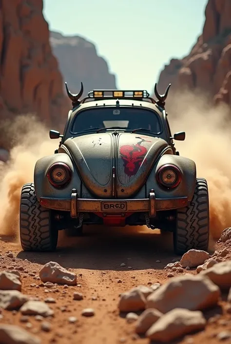 Beetle off road with a customization of the movie Hellboy