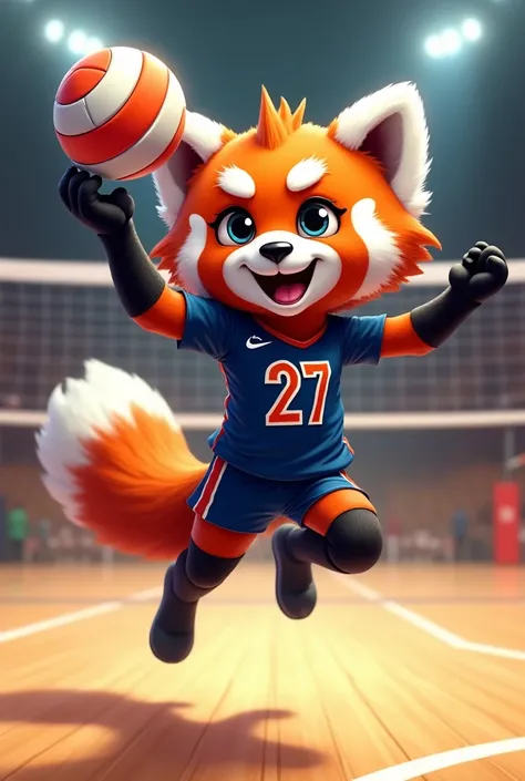 Red Panda volleyball player who says:  November 27 volleyball players day
