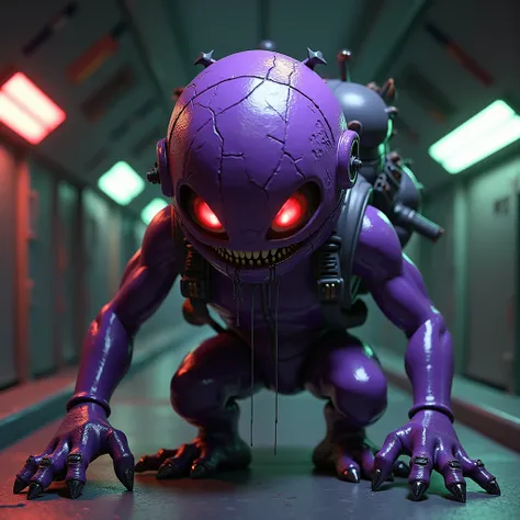 Script for Purple Scary Imposter Crewmate (Realistic 3D):

Character Description:

Main Body: Smooth, rounded humanoid shape with a glossy, deep purple finish, but slightly sinister in design—features cracks, dents, or a faint glowing pattern resembling ve...