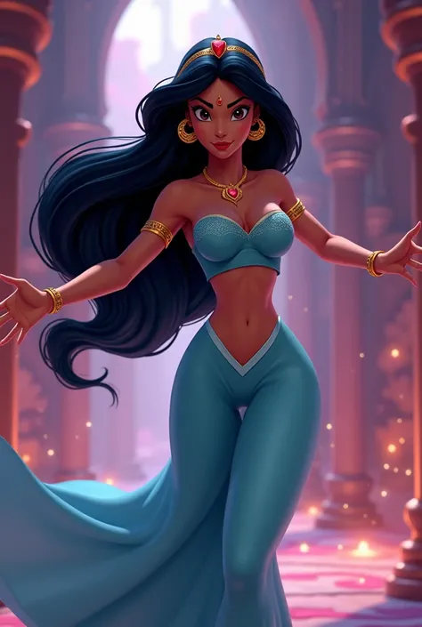  Dazzling Princess Jasmine, 8k photo, in action,  photo.