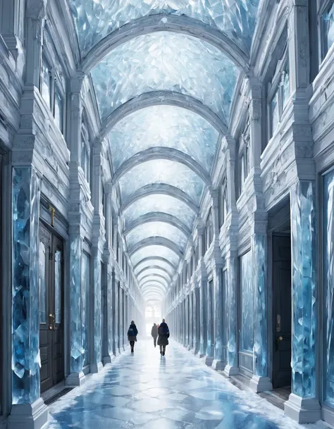 European hallway made of ice