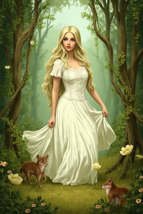  girl ,  white dress contest,  Fairytale Forest